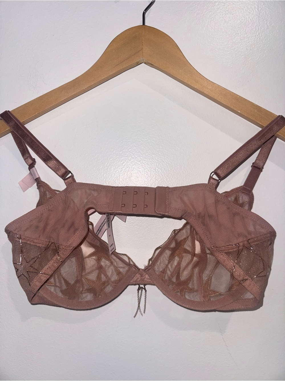 NWT Victoria’s Secret 36C Rose Gold Very Sexy Stardust Embroidery Demi Bra - Picture 6 of 11
